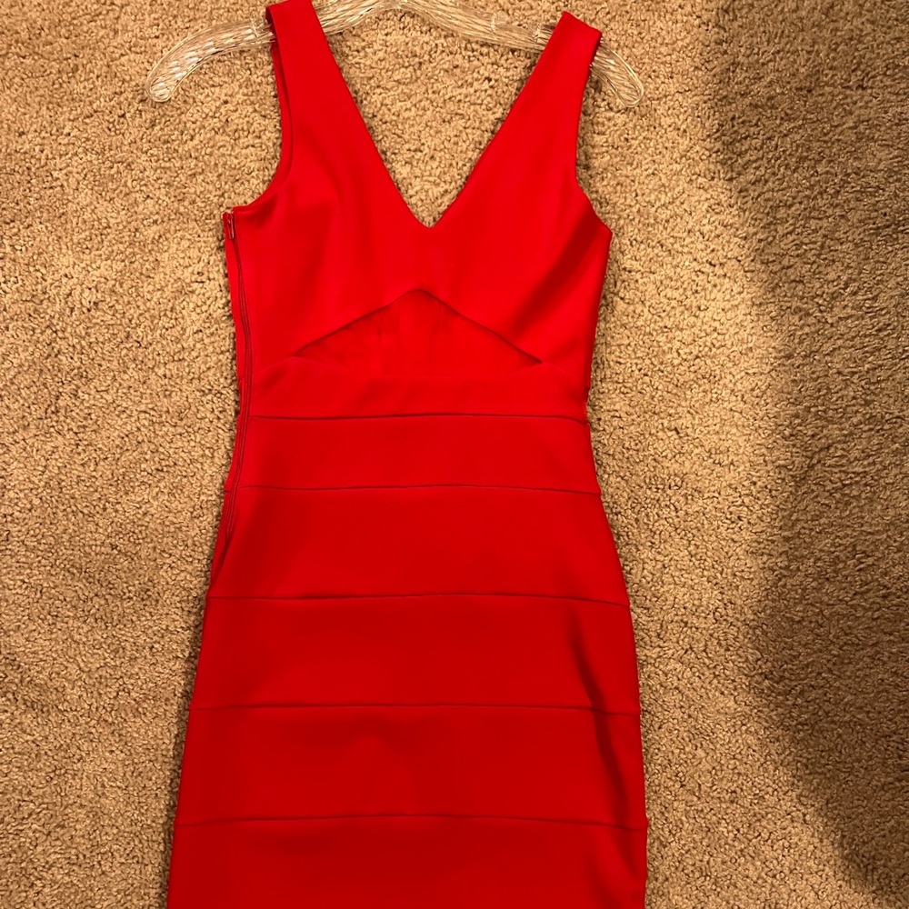 Magenta body on dress with mesh cutouts